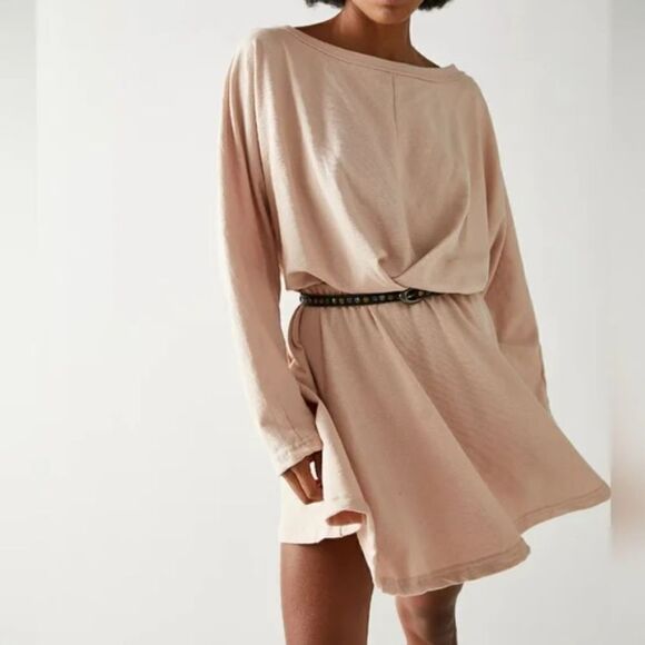 Free People Beach Santa Maria long sleeve blousy mini dress size S.  NWOT - Picture 1 of 10
